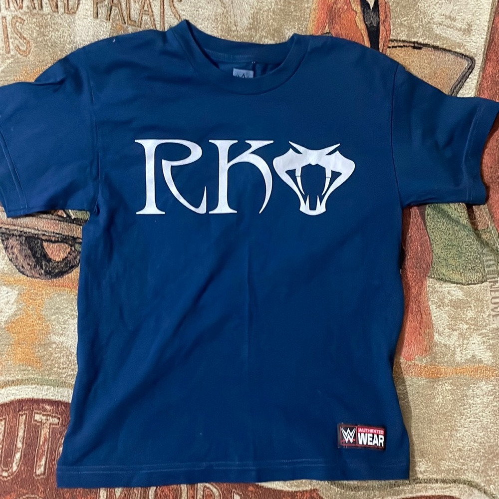 WWE Randy Orton RKO Snakehead T-shirt size Youth M Dark Blue Wrestling
